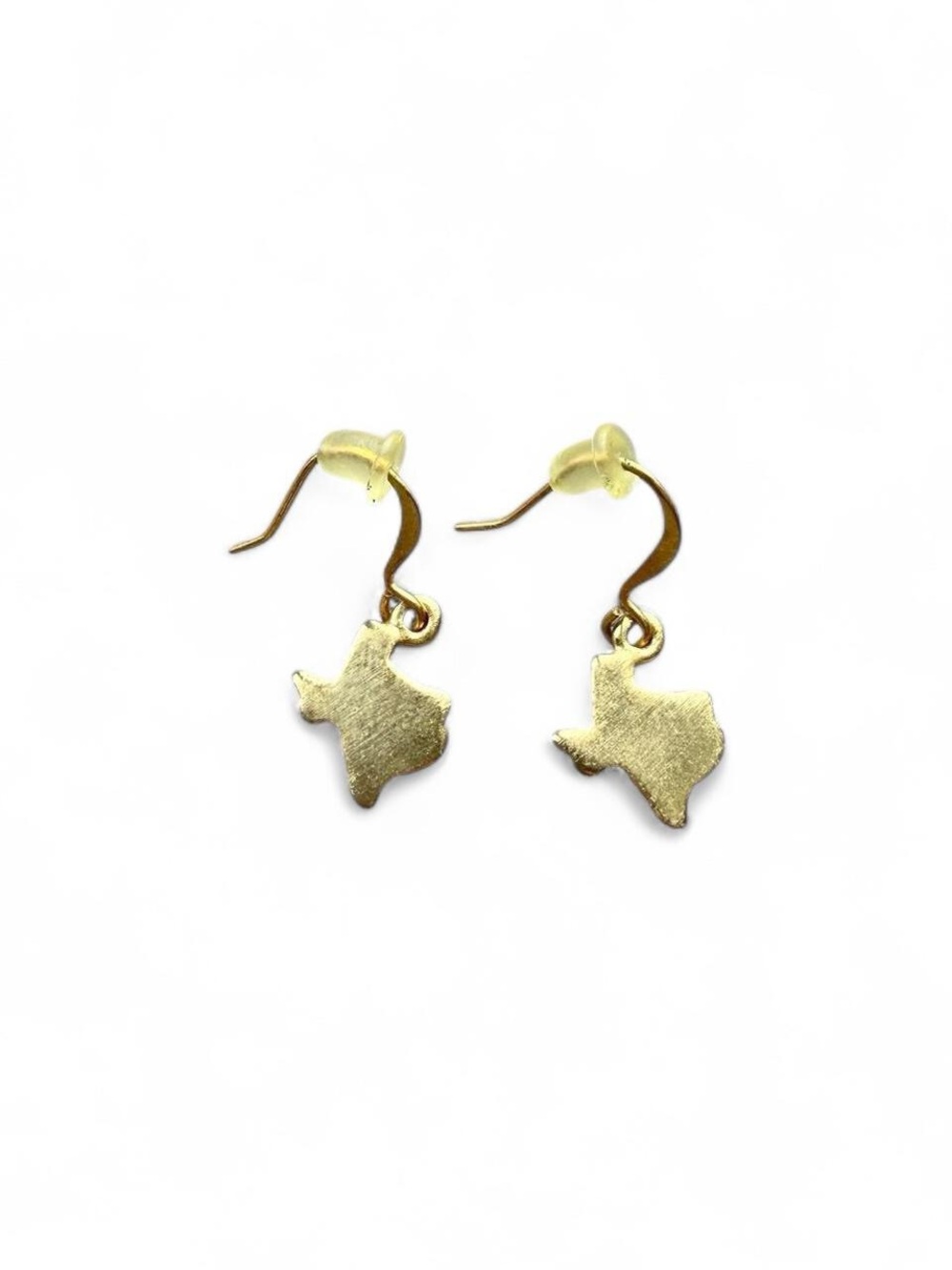 Gold Plated Texas Shaped Dangle Earrings